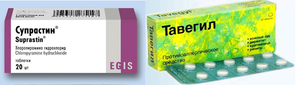 Тавегил и Супрастин - это препараты, которые помогают не только против аллергий, но и против экземы.