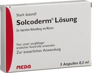 Solcoderm Loes - поможет от бородавок и угрей.
